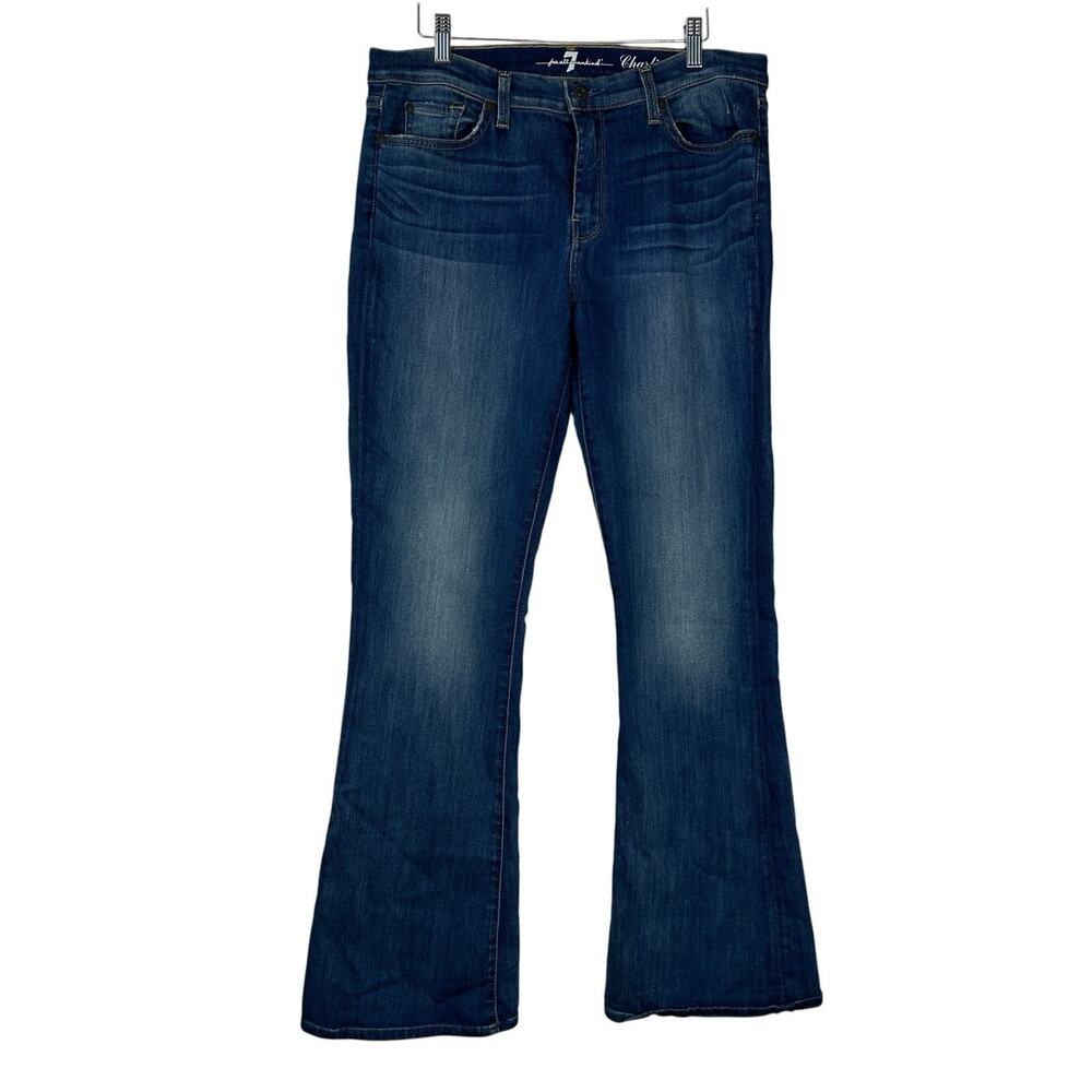 7 For All Mankind Jeans Women Size 32 Charlize Flare Bootcut Stretch Denim
